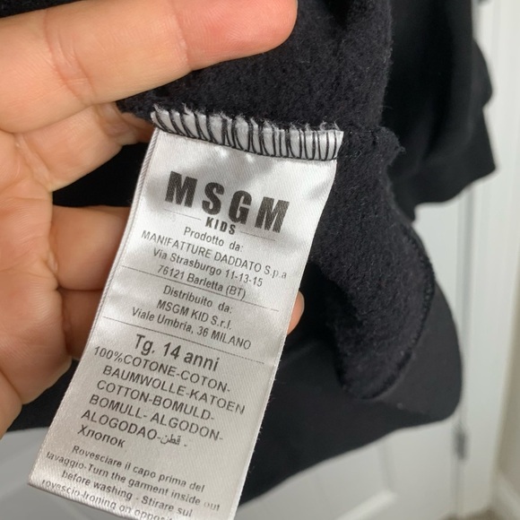 MSGM black embroidered butterfly sweatshirt size small‎ minimalist - Picture 8 of 9